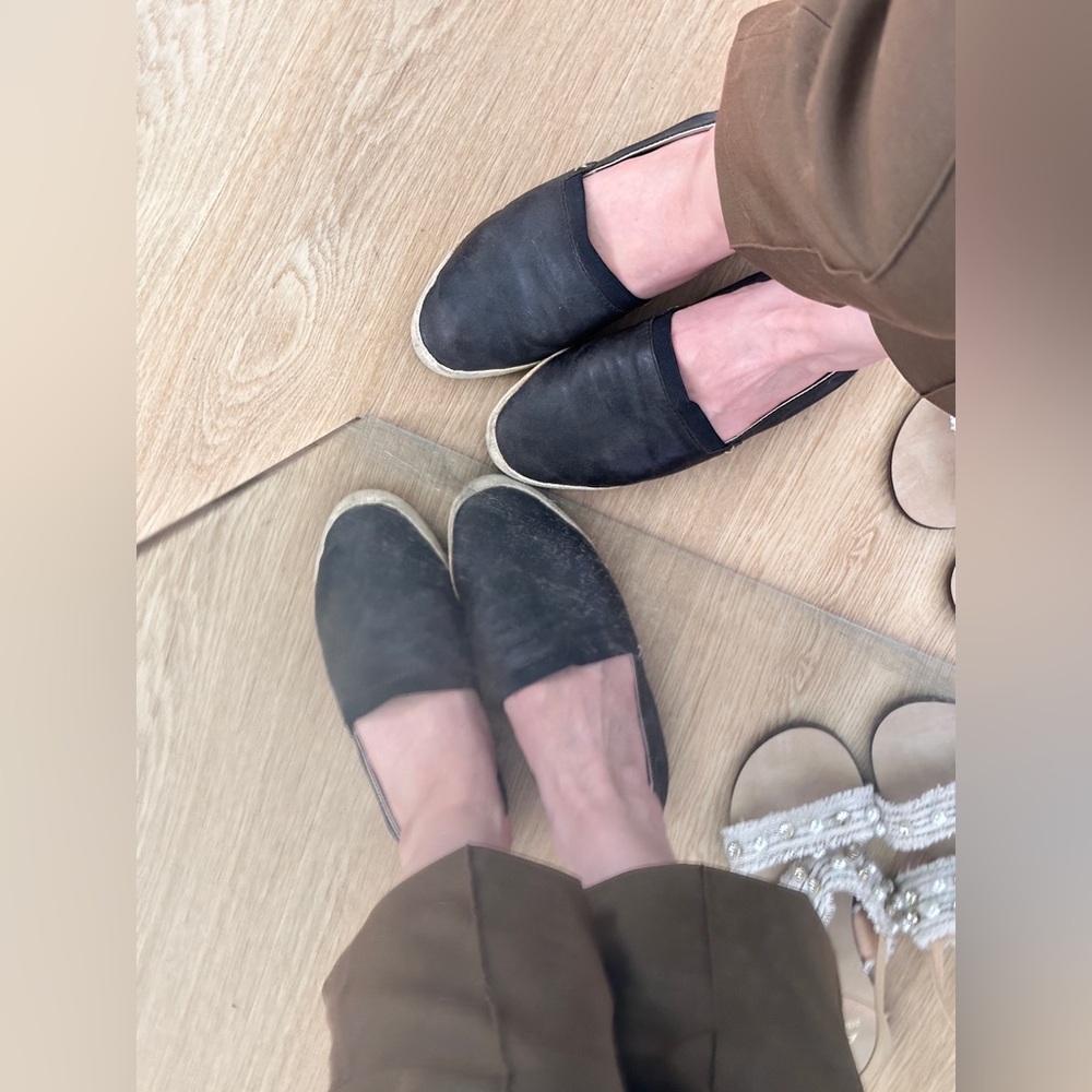 Frye Black Slip-On Espadrilles